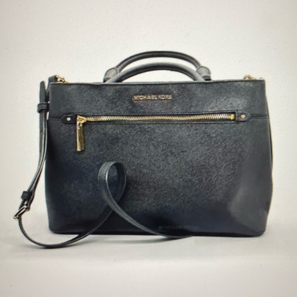 EUC Michael Kors Black Hailee Satchel Handbag/ Crossbody